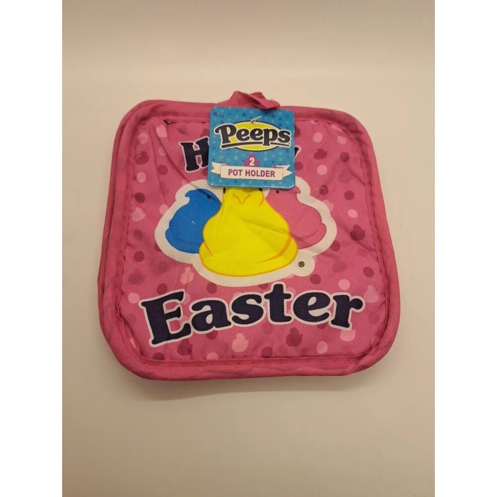 2 NWT Peeps Pot Holders – Pink Easter Bunny – 6.5